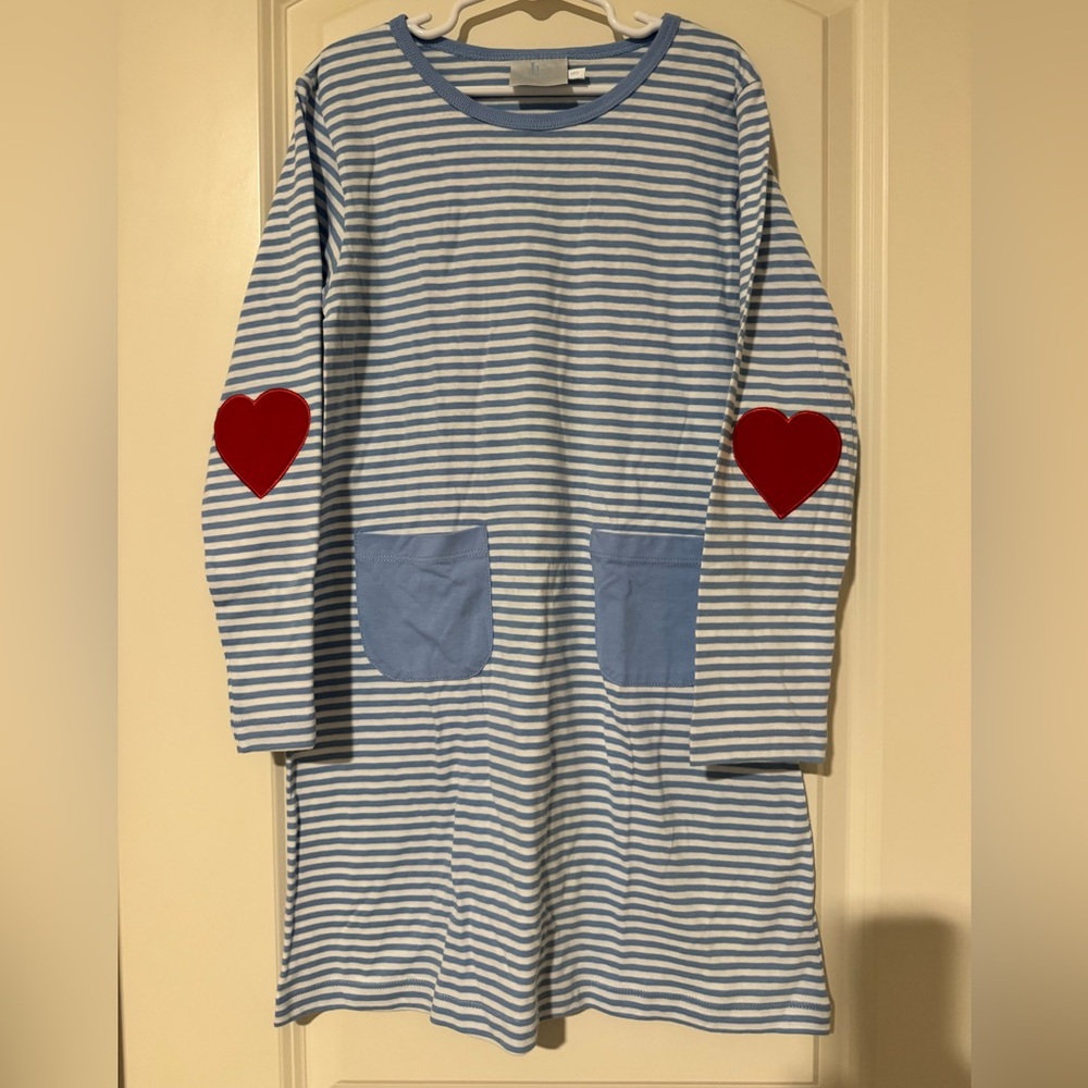 Little English Blue and White Striped Dress